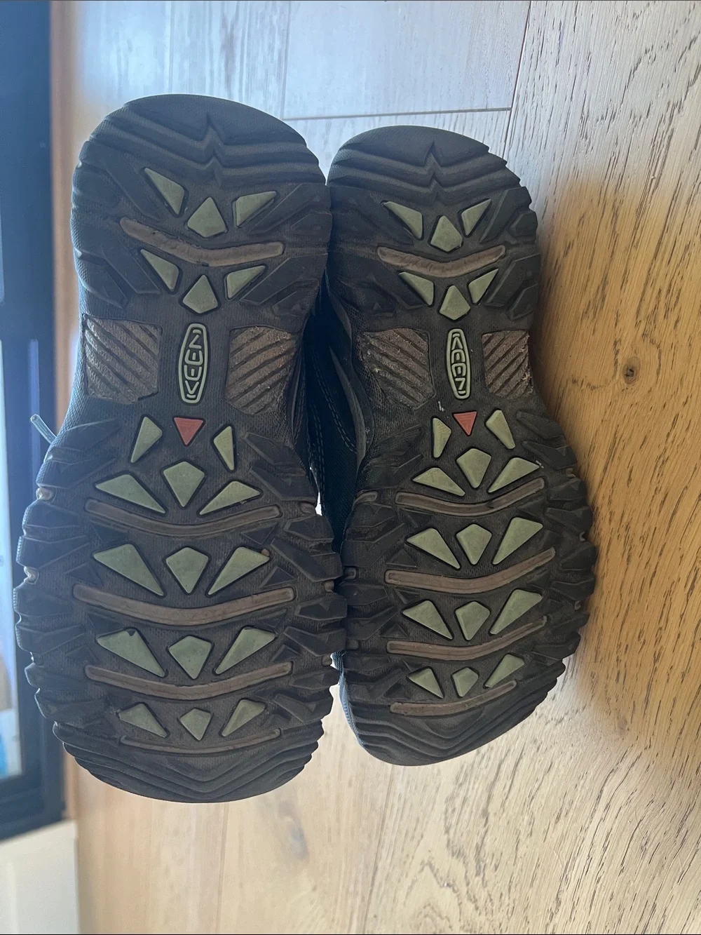 Keen Women's Grey and Light Blue Lace-Up Hiking Shoes